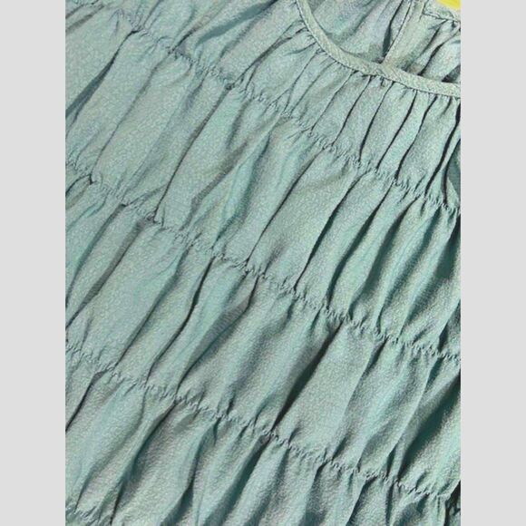 Oddy 2X - Designer women's peasant top -muted teal - Picture 3 of 3